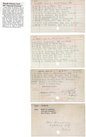 Mary Du Bose's Nurse Corps Index Cards