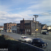 Buildings in the Central Redevelopment Area, just prior to demolition