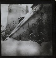 The tower of TarvaspÃ¤Ã¤ as photographed from the building's north-eastern corner