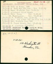 Elisabeth Leonhardt's Nurse Corps Index Card