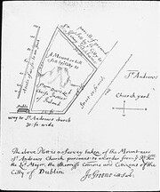 Dublin hand drawn survey, St. Andrew's Church
