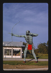 Indian archer statue for Herb Drew's Plumbing and Heating, Routes 1 & 136, Danville, Illinois (LOC)