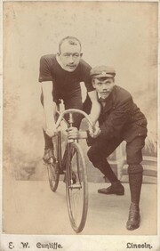 Photograph of H E Wilson [presumed] and boy c.1890s (archive ref DDX1803-5)