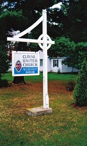 Cloyne United Church Sign - circa 1979