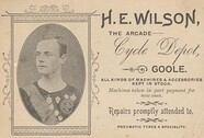 Business Card of Harold E Wilson  c.1890s (archive ref DDX1803-2)