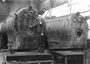 Repairing locomotives at the Scotswood Works
