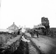 "... a foot in foreground" = Ruins of Olderfleet Castle, Larne