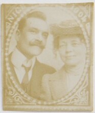 Small framed portrait of Axel and Mary GallÃ©n, probably from their trip to France, 1904; print 1 of the photograph.