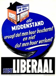 Liberale verkiezingsaffiche, 1958 | Campaign poster, Belgian Liberal Party, National elections 1958