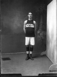 Joseph McCory in basketball uniform 1907