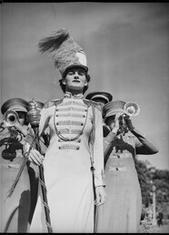 Band leader in Hyde Park, for "Woman" magazine cover, 18 April 1939, by Charles Wakeford