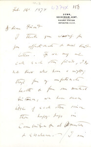 [Letter, Charles R. Darwin to William Darwin Fox, February 14, 1878 Page 1]
