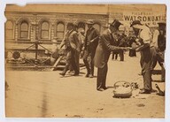 [Gentleman paying street merchant],  ca. 1880s-1900