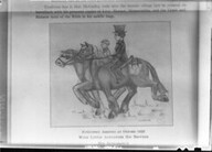 Lithograph illustration of William Holmes and Alexander McGuffey arriving in Oxford in 1826