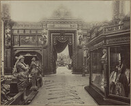 Entrance to furniture exihibition. Paris World Exhibition 1889