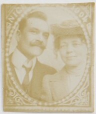 Small framed portrait of Axel and Mary GallÃ©n, probably from their trip to France, 1904; print 1 of the photograph.