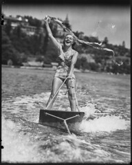 Water Skiing, Sydney Harbour, by Robert Rice, 1940