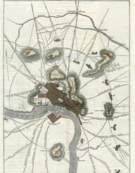 Map of Richmond, Virginia, and its environs, showing the Rebel forts, etc.