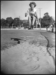 Judy Canty, schoolgirl Olympic representative, 27 May 1948