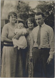 Mr. HartmanÂ´s wife, daughter, son-in-law and grandchild, possibly in Chicago, 1924: Mr. Hartman met Akseli Gallen-Kallela by chance and gave him the photograph.