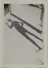 Self-portrait of Akseli Gallen-Kallela as a shadow on the porch in Taos, New Mexico, ca.1925.