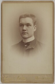 Portrait of the 19-year-old Axel GallÃ©n, Helsinki, 1884; print 2 of the photograph.
