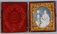 Coloured daguerreotype. Portrait of a family.