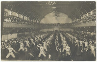 Albert Hall, Launceston. Union Jack Gymnasium display. S Spurling photo (1910)