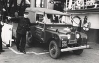 A vehicle driving off the Humber ferry 28 May 1961 (archive ref CD-103) (14)