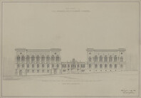 House of the Estates, facade, pencil drawing
