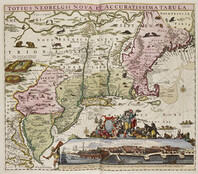 Totius Neobelgii Nova et Accuratissima Tabula. Typ - caption: 'New York'