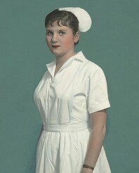 Nurse wearing uniform from Medeira