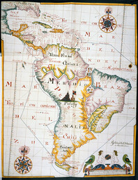 Journal of a South Sea Voyage - caption: 'Map of the West Indies and South America'