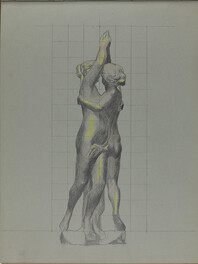 Johann Friedl's sketchbook: sculpture sketch