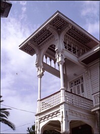 Balcony of Amalia House in BÃ¼yÃ¼kada