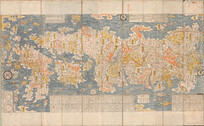 Map of sea, mountain, tide and land of Japan