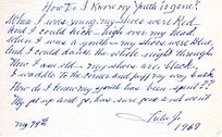 Poem by Lulu Johnson, 1969