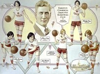 Formal portrait of World Champion Edmonton Grads (1928)