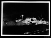 MV SKAUBRYN berthed at night, possible at Kiel, Germany