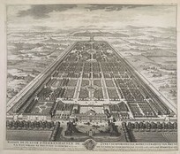 The BL Kingâ€™s Topographical Collection: "MAISON DE PLAISIR D'HERRENHAUSEN DE S.A. ELECTORALE DE BRUNSWIC LUNEBURG &c. &c. &c. = ZYNE CEURVORSTELYKE DOORLUGTIGHEYD VAN BRUNSWIC LUNENBURG VOORTREFFELYKE LUSTPLAATS GENAAMT HERRENHAUSEN."