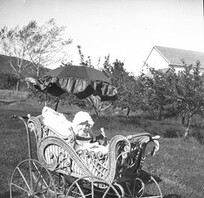 Baby Norman in carriage 1900