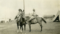 Major Pigott and Col. Hendrie at Camp Borden. 1916.