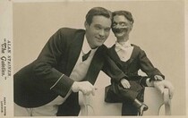 Photographic postcard of ventriloquist Alan Stainer of 'The Gaieties'.