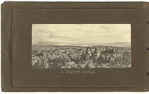 "At Caveside: Christmas, 1917" - Photograph album by F. Smithies of motor-cycle and side-car camping trip to Mole Creek and Great Lake area
