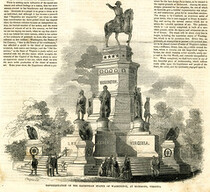 Representation of the equestrian statue of Washington, at Richmond, Virginia