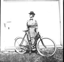 Francis Porter and bicycle 1898