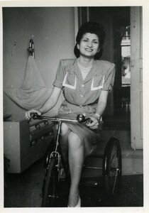 Armenian woman on tricycle