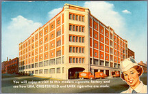 L&M, Chesterfield, and Lark cigarette factory [no title]