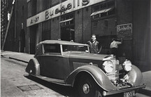 Phillip Bushells Bentley, Harrington Street, Sydney, 1936-1937,  PXE 1554