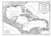 Carte du Golfe du Mexique et des Antilles